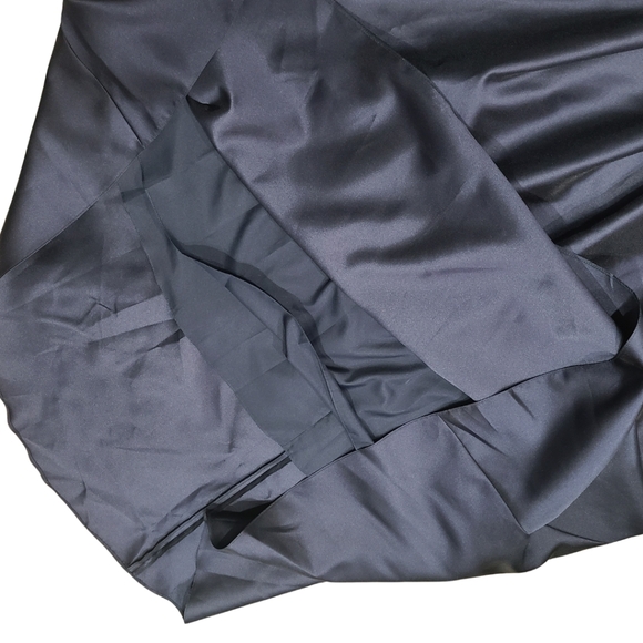 ALFRED SUNG 🏷️NWT Sleeveless V Neck Belted High-Low Gown Box Pleats 18 - Picture 7 of 9